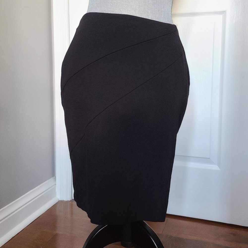 Black Stretchy Pencil Skirt NWOT Made in Canada